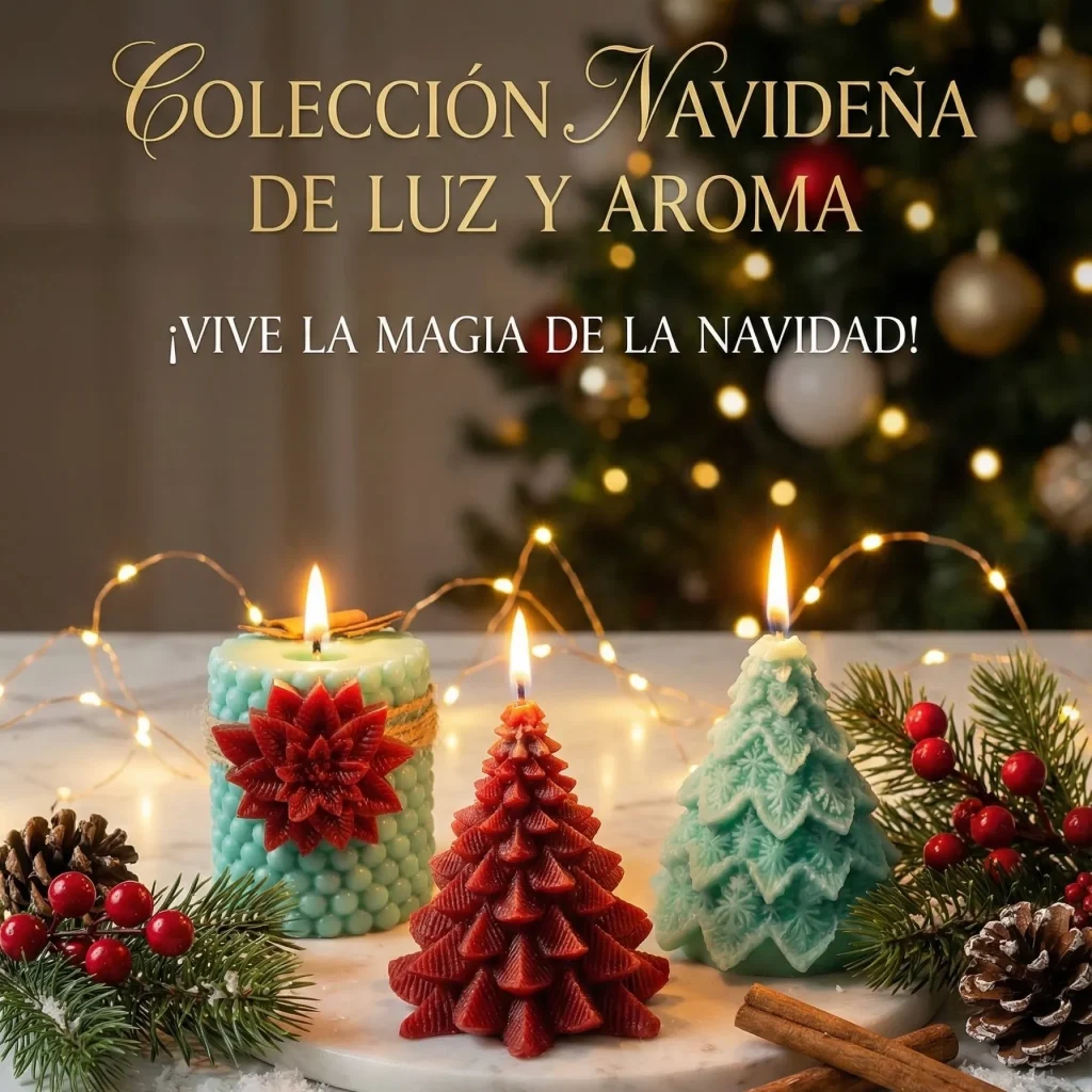 velas artesanales navideñas, velas navideñas con aroma, velas decorativas hechas a mano, velas navideñas para regalo, velas de navidad artesanales ecuador